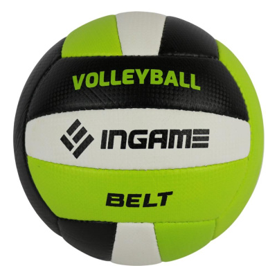 Мяч волейбольный Ingame Belt ING-098 чёрно-зелёный 01